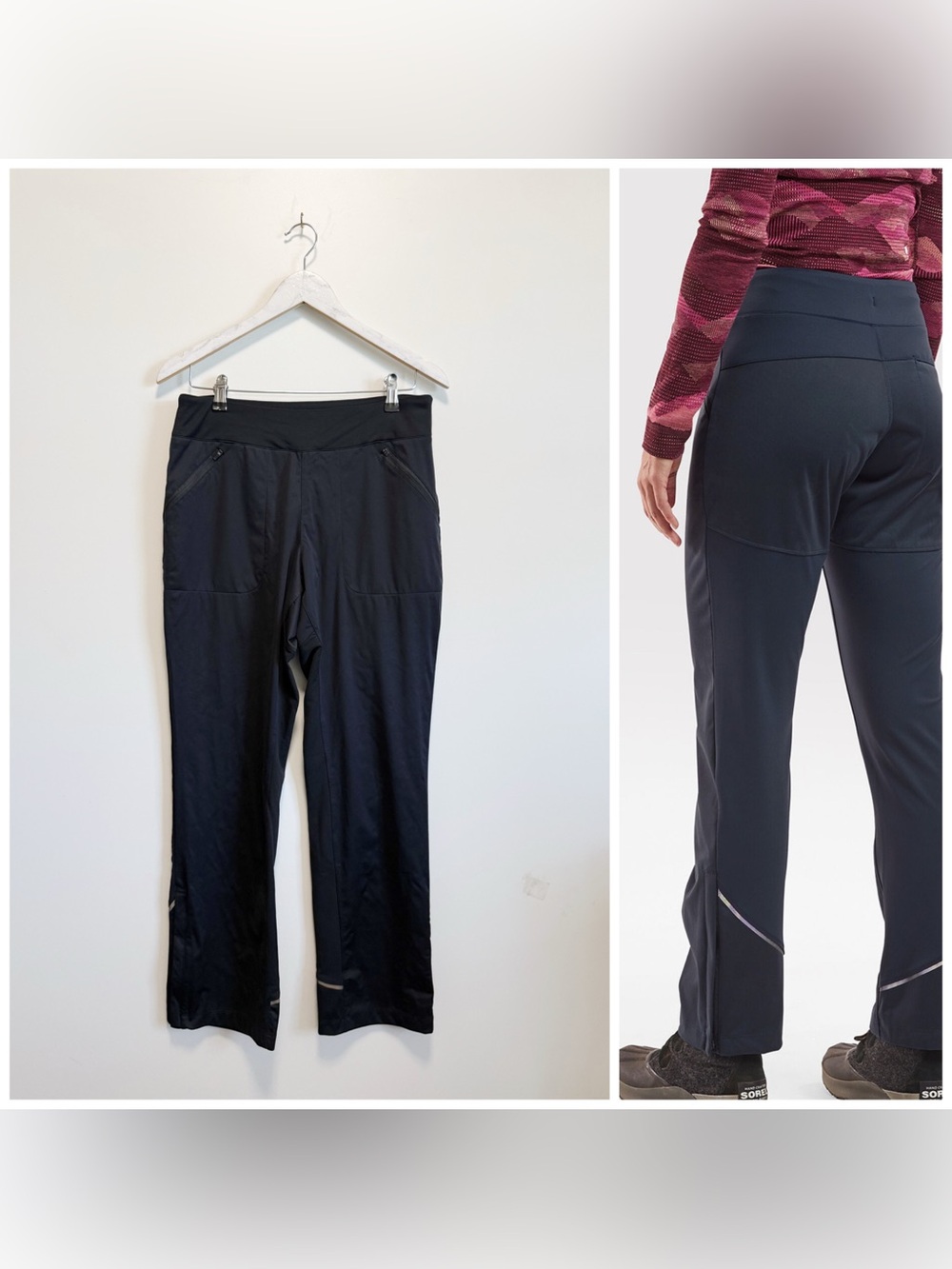 TITLE NINE Snow Slayer 2.0 Black Blue Pants Women’s Size 8
